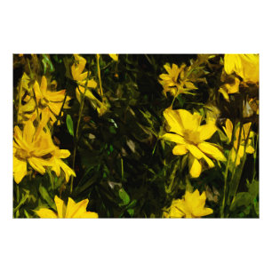 Arrowleaf Balsamroot Gelbe Wildblume Abstrakt Fotodruck