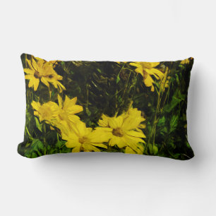 Arrowleaf Balsamroot Gelbe Wildblume Abstrakt Lendenkissen