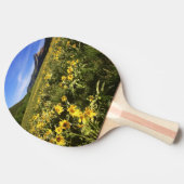 Arrowleaf balsomroot bedeckt mit tischtennis schläger (Seitenansicht)