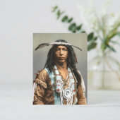 Arrowmaker An Ojibwa Brave1903 Vintage indische Postkarte (Stehend Vorderseite)