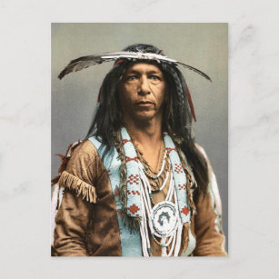 Arrowmaker An Ojibwa Brave1903 Vintage indische Postkarte