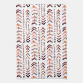 Arrowroot Geometrisches Wasserfarbmuster Pink Lila Geschirrtuch (Vertikal)