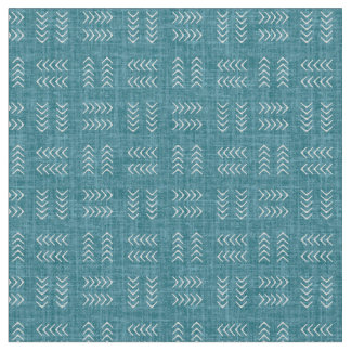 Arrows on Dark Teal Linen Stoff