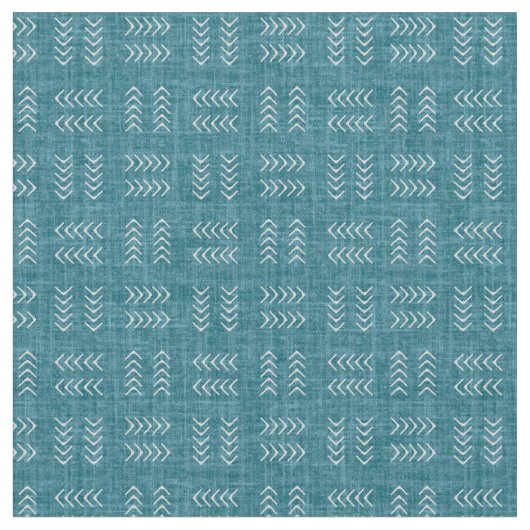 Arrows on Dark Teal Linen Stoff (Nahaufnahme)