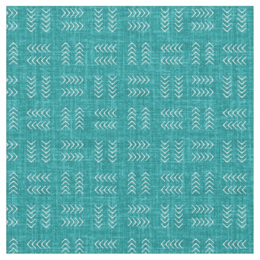 Arrows on Teal Linen Stoff (Nahaufnahme)