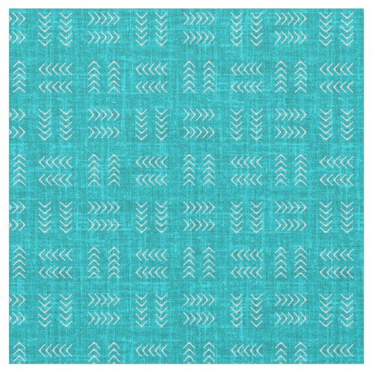Arrows on Turquoise Linen Stoff (Nahaufnahme)