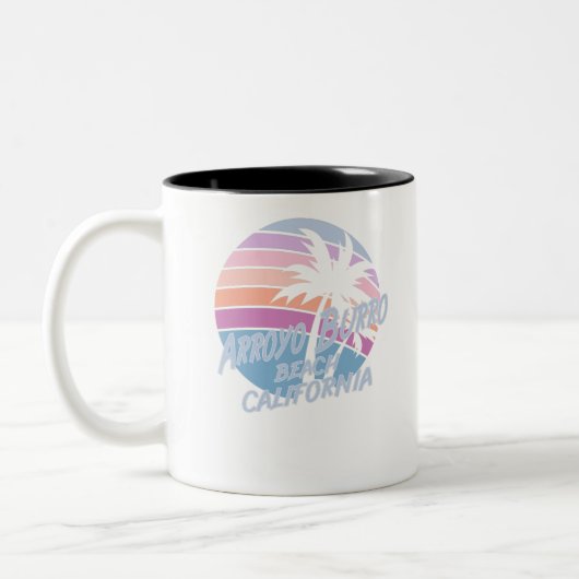 Arroyo Burro Beach California Zweifarbige Tasse (Links)