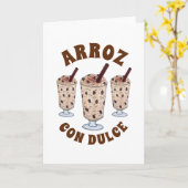 Arroz con Dulce Puerto Rico Coconut Rice Pudding Karte (Gelbe Blume)