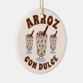 Arroz con Dulce Puerto Rico Coconut Rice Pudding Keramik Ornament (Rechts)