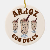 Arroz con Dulce Puerto Rico Coconut Rice Pudding Keramik Ornament (Vorne)