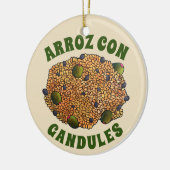 Arroz con Gandules Puerto Rico Keramik Ornament (Links)