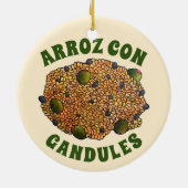 Arroz con Gandules Puerto Rico Keramik Ornament (Hinten)
