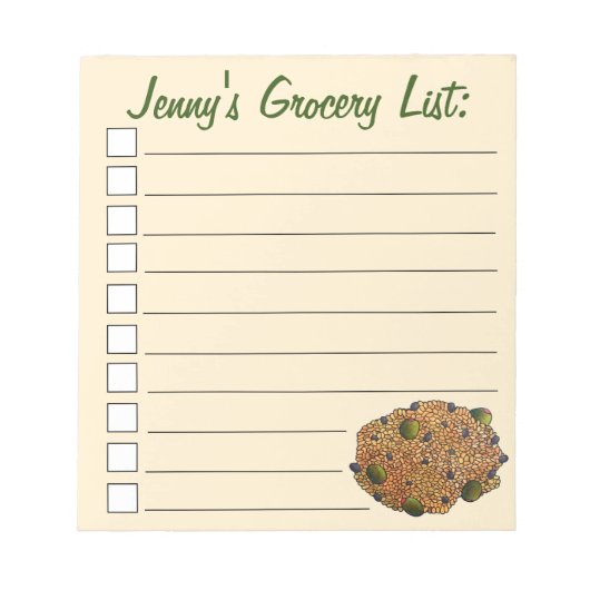 Arroz con Gandules Puerto Rico Notizblock (Vorderseite)