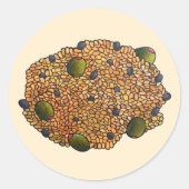 Arroz con Gandules Puerto Rico Runder Aufkleber (Vorderseite)