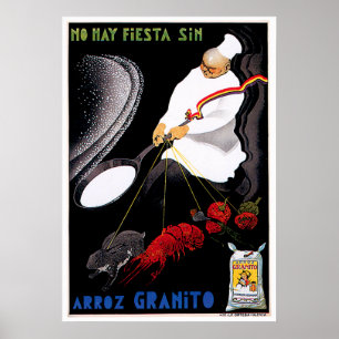 Arroz Granito Vintage Küche und Kunst Poster