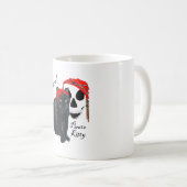 Arrr! Black Cat Pirate Kitty Kaffeetasse (VorderseiteRechts)