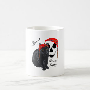 Arrr! Black Cat Pirate Kitty Kaffeetasse