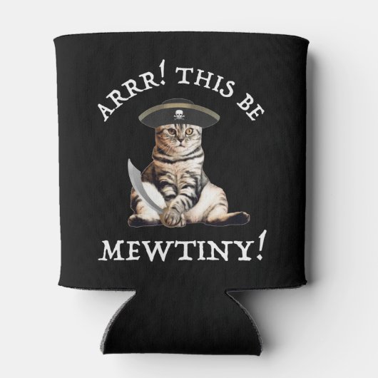 Arrr! Das ist winzig! Pirate Cat Dosenkühler (Rückseite)