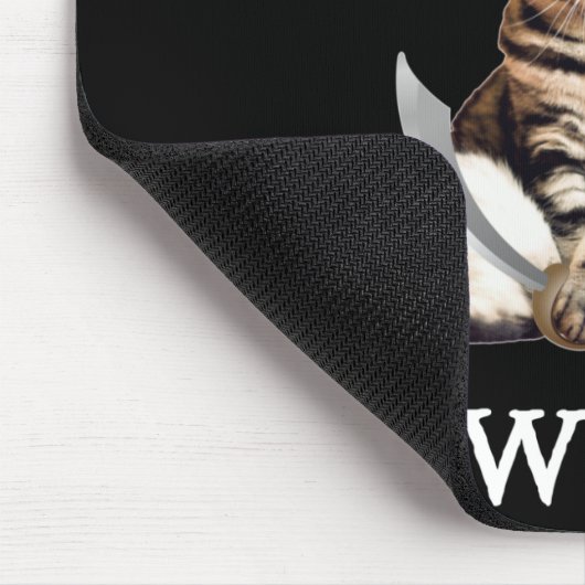 Arrr! Das ist winzig! Pirate Cat Mousepad (Ecke)