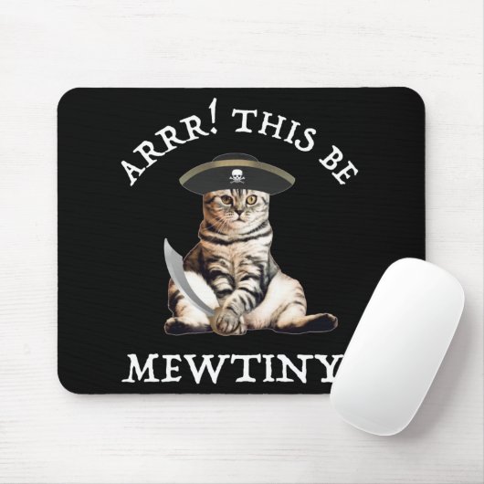 Arrr! Das ist winzig! Pirate Cat Mousepad (Mit Mouse)