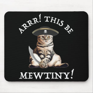 Arrr! Das ist winzig! Pirate Cat Mousepad