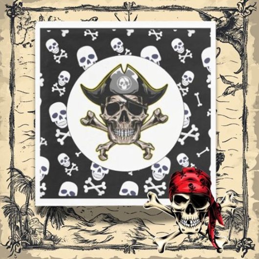 Arrr, Lass's Get Ready for a Pirate Party Serviette