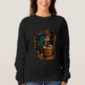 Arrr Meow-ty! Pirate Design with Treasure Chest an Sweatshirt (Vorderseite)