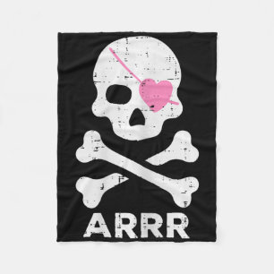 Arrr Pirate Heart Eyepatch Halloween Women Kleinki Fleecedecke