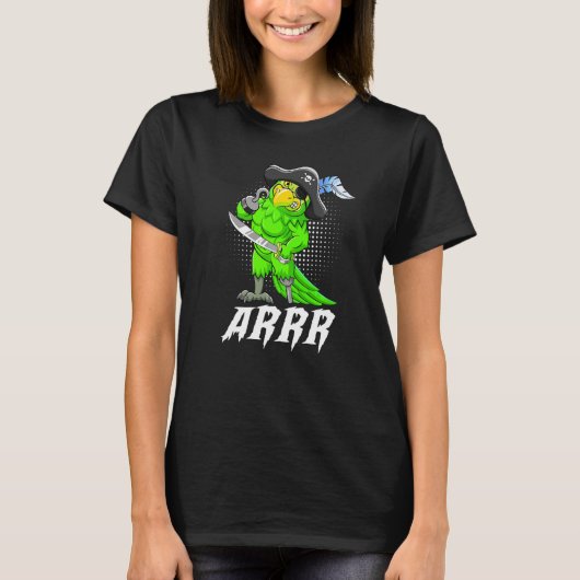 Arrr Pirate Parrot Piratenflagge Halloween Kostüm  T-Shirt (Vorderseite)