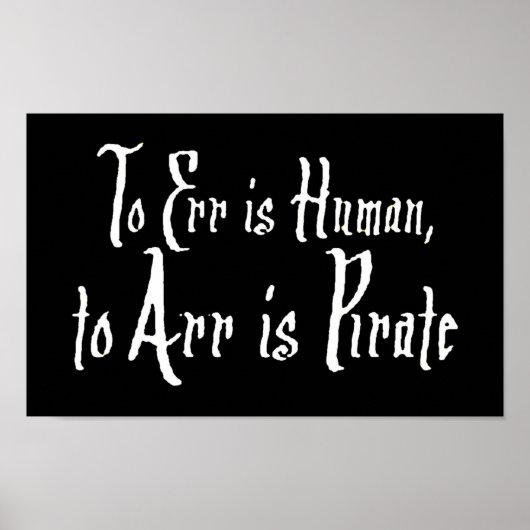 Arrr Pirate Poster (Vorne)