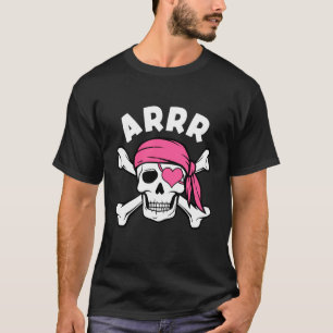 Arrr Piraten-Augenklappe Herz Süß Halloween Kinder T-Shirt