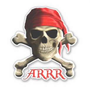 ARRR spricht wie eine Piraten-Piratenflagge Aufkleber