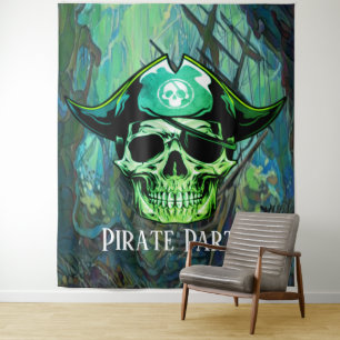 ARRRH Piratenparty-Schädel Wandteppich