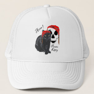 Arrrr! Schwarze Katze Piraten Kitty Truckerkappe