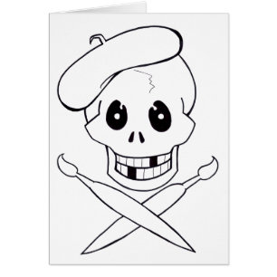 Arrrrtist Pirat (Totenkopf mit gekreuzter Knochen)