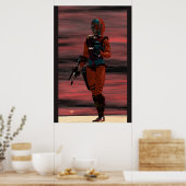 ARS CYBORG IN DESERT SUNSET Science Fiction Scifi Poster (Küche)