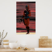 ARS CYBORG IN DESERT SUNSET Science Fiction Scifi Poster (Küche)