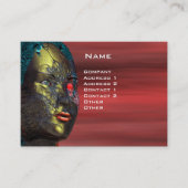 ARS CYBORG PORTRAIT, Rot-Gelbe Science Fiction Visitenkarte (Vorderseite)