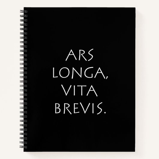 Ars Longa Vita Brevis Notizblock (Vorderseite)