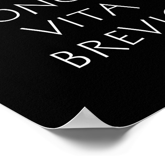Ars Longa Vita Brevis Poster (Ecke)