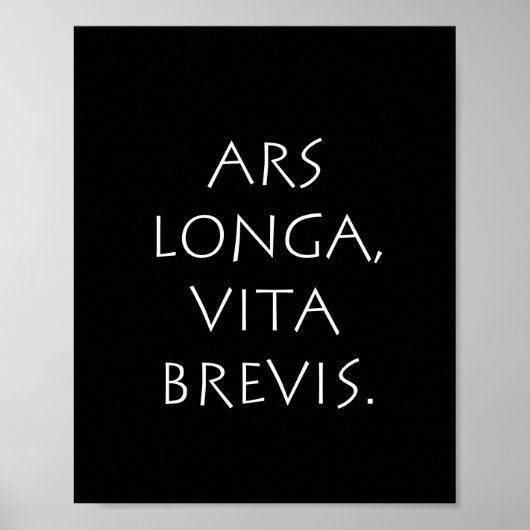 Ars Longa Vita Brevis Poster (Vorne)