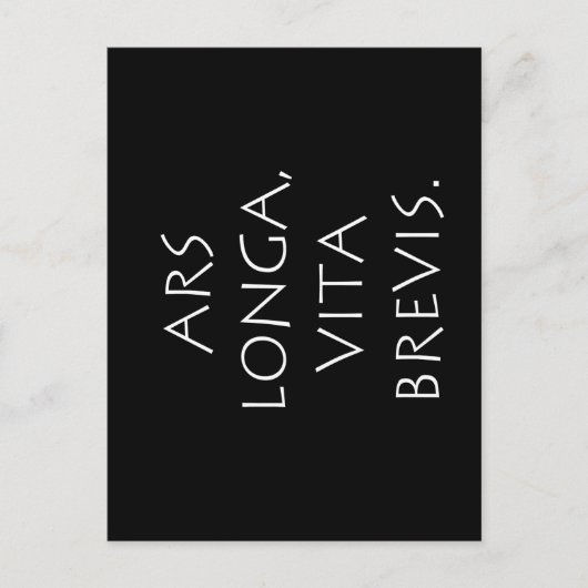 Ars Longa Vita Brevis Postkarte (Vorderseite)