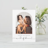 Arschrahmen wird meine Trauzeugin sein Dankeskarte (Stehend Vorderseite)