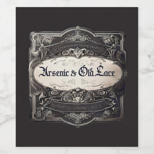 Arsen & Alte Spitzen Viktorianisch Weinetikett (Einzelnes Label)