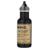 Arsen-Label auf Burlap Edelstahlflasche (Rechts)