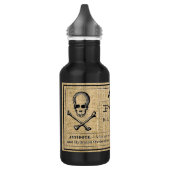 Arsen-Label auf Burlap Edelstahlflasche (Links)