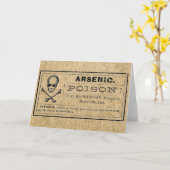 Arsen-Label auf Burlap Karte (Gelbe Blume)