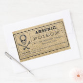 Arsen-Label auf Burlap Rechteckiger Aufkleber (Umschlag)