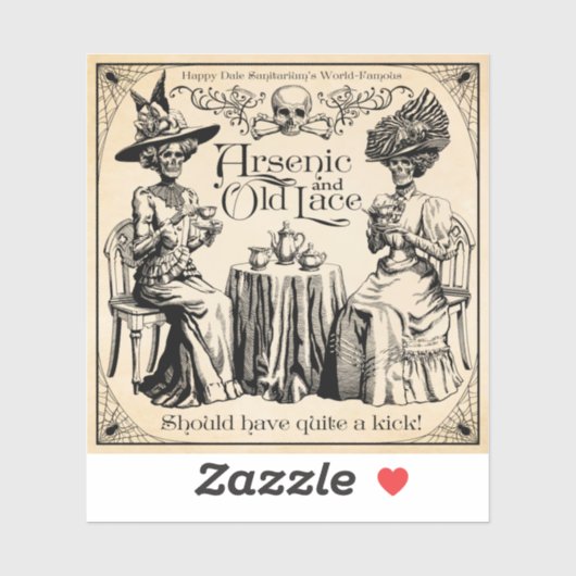 Arsen und Alte Spitzen Aufkleber (Blatt)