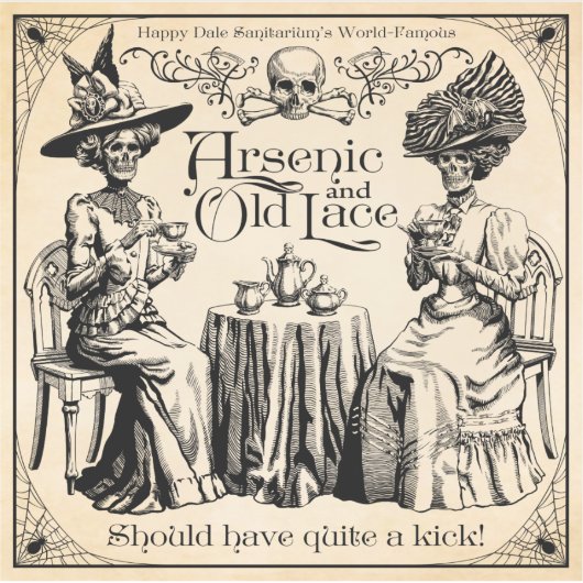 Arsen und Alte Spitzen Aufkleber (Vorderseite)